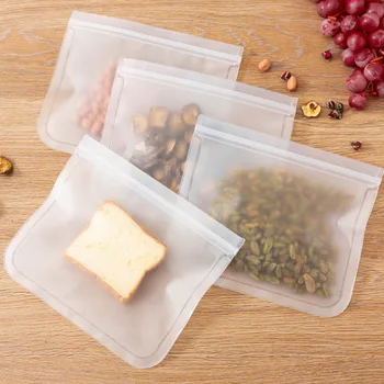 

Freezer Bag PEVA Leakproof Reusable Ziplock Storage Bag Food Preservation Bag for Marinate Meats Fruit Sandwich