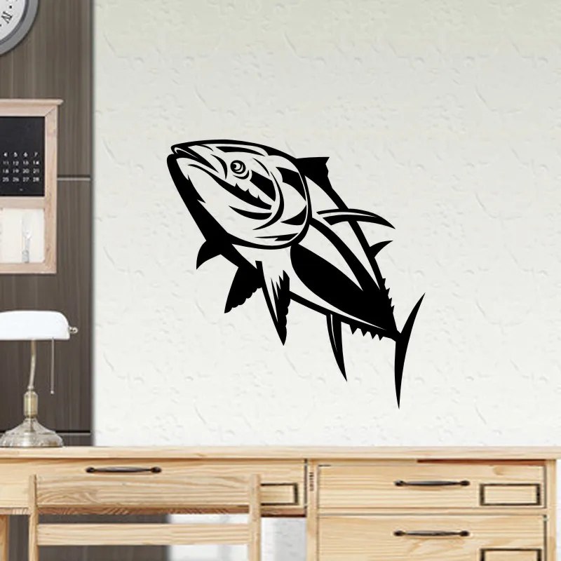 Tuna Fish Sticker Decal Bucket Tackle Shop Fishhook Sticker Fish Tank
