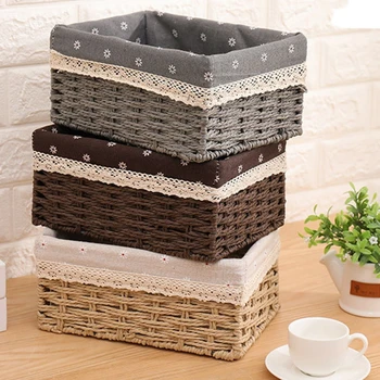 

Woven Storage Drawer Closet Dresser Bins Basket for Nursery,Shelf Cabinet 67JB