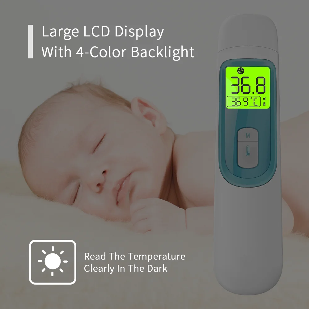 ELERA Cheap Infrared Baby Forehead And Ear Thermometer Fast Accurate Measurement Digital LCD Non-contact Children Termometro