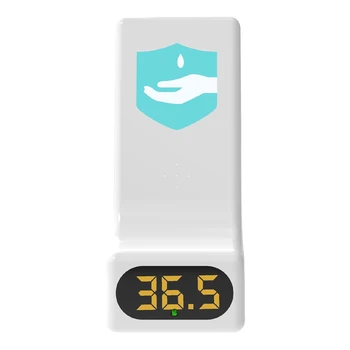 

Wall Mounted Thermometer with Hand Soap Dispenser 2 in 1 Infrared Thermometer H9 Automatic Temperature Measurement Voice