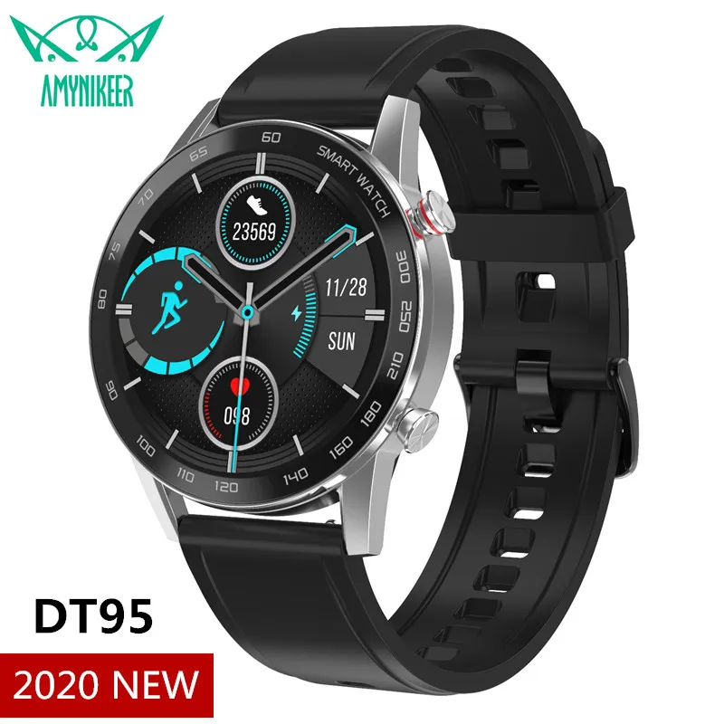 Смарт часы amyniweer DT95 фитнес трекер Bluetooth ЭКГ IP68 водонепроницаемые 24 часовой