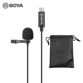 

BOYA Omnidirectional MIC Single Head Lavalier Lapel Microphone Mic with 6 Meters Cable Compatible with USB Type-C Interface
