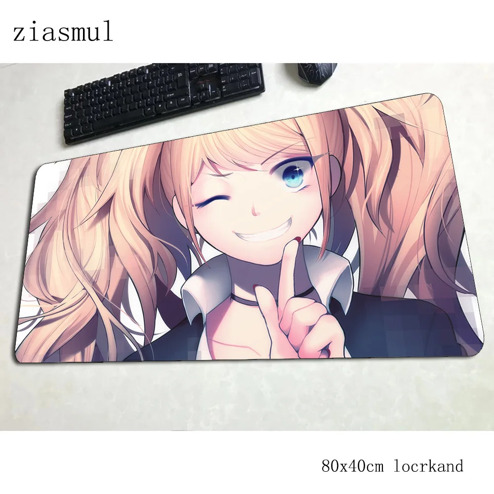 Danganronpa коврик для мыши 80x40 см объемный рисунок компьютерная мышь игровой мат геймпад пк домашний игровой коврик для мыши офисный коврик для мыши