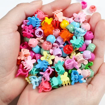 

12Pcs Hair Clawas For Children Women Girls Cute Flower Frosted Baby Rabbit Butterfly Heart Sweet Hair Clip