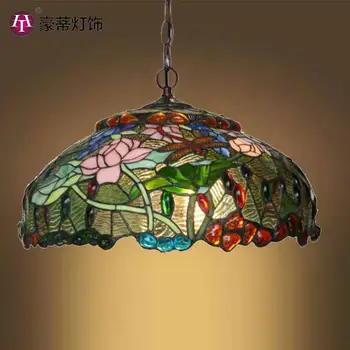 

Tiffany lamp Factory direct sale tiffany restaurant coffee bar glass pendant manually restoring ancient ways the study lamp