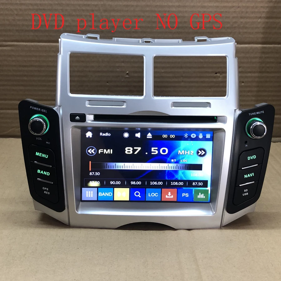 BYNCG 2din 6.2INCH Car DVD Multimedia Player for TOYOTA YARIS 2005-2011 Autoradio GPS Navigation Stereo Music Audio Player - Цвет: car DVD NO GPS