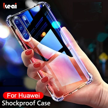 original A prueba de golpes caso de Huawei P40 P30 P20 P10 Mate 30 20 10 Lite Honor 9 10 20 Pro 8X 9X Nova 3 Y7 Y9 primer P Smart 2019 transparente silicona cubierta accesorios del teléfono móvil