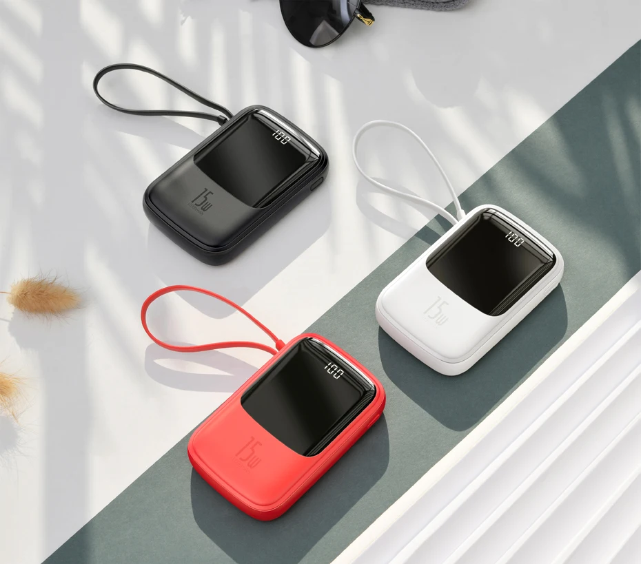 Baseus mi ni 10000 мАч, Дополнительный внешний аккумулятор USB C PD, портативное зарядное устройство, маленький внешний аккумулятор 10000 для iPhone 11 Xiaomi mi, samsung, внешний аккумулятор