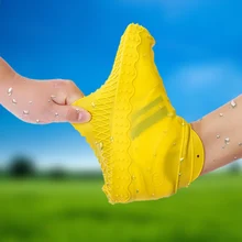 1 пара многоразовые Водонепроницаемый нескользящее резиновое покрытие для обуви во время дождя, эластичность галоши; обувь для дождя сапоги галоши для путешествий