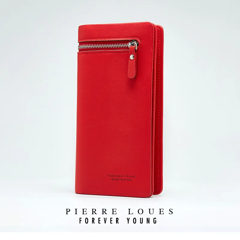 

Wallet Female PU Leather Wallet Women's clutch Leisure Purse Red Pink Style Women Wallets Long Coin Purse Card Holders Carteras
