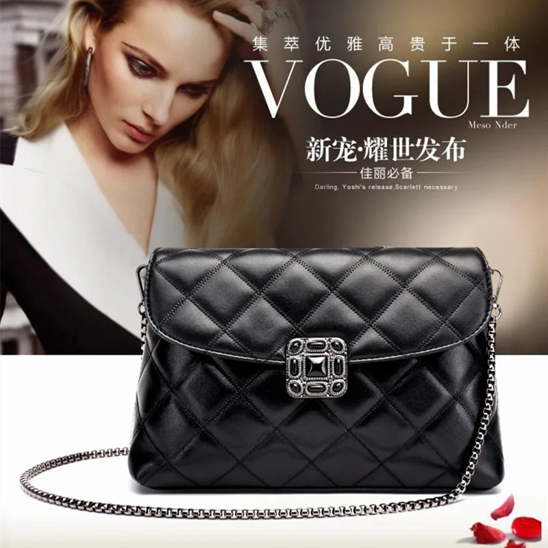 

WOMEN'S Bag 2018 New Style Europe And America Fashion Rhombus Chain Bag Elegant Simple Shoulder Women's Bag