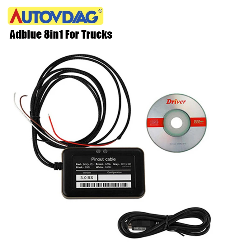 Adblue 8 в 1 для грузовиков Obd2 Adblue 8 в 1 эмулятор с NOx датчиком 3,0 адаптер Adblue Эмулятор