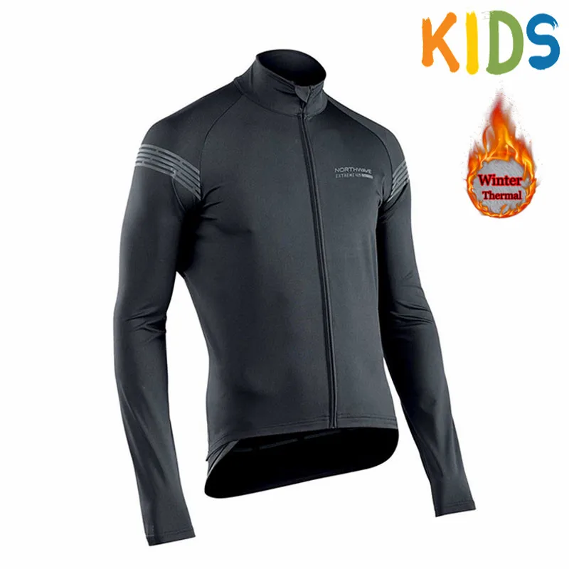 Northwave Children Winter Thermal Fleece Cycling Set Clothes Kids Sport Riding Bike MTB Clothing Long Pants Warm Set - Цвет: 16