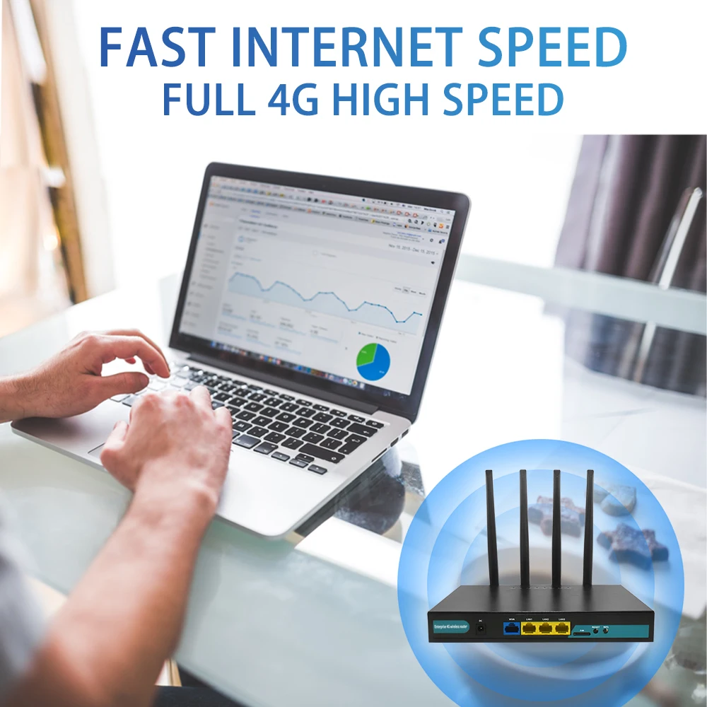 Kuwfi 4g Lte Roteador Wifi 3g4g Cartão Sim Roteador Cat4 150 Mbps Industrial Cpe 32 Usuários Wi-fi Rj45 Antenas Externas Pcs Roteadores sem fio - Imagem 5