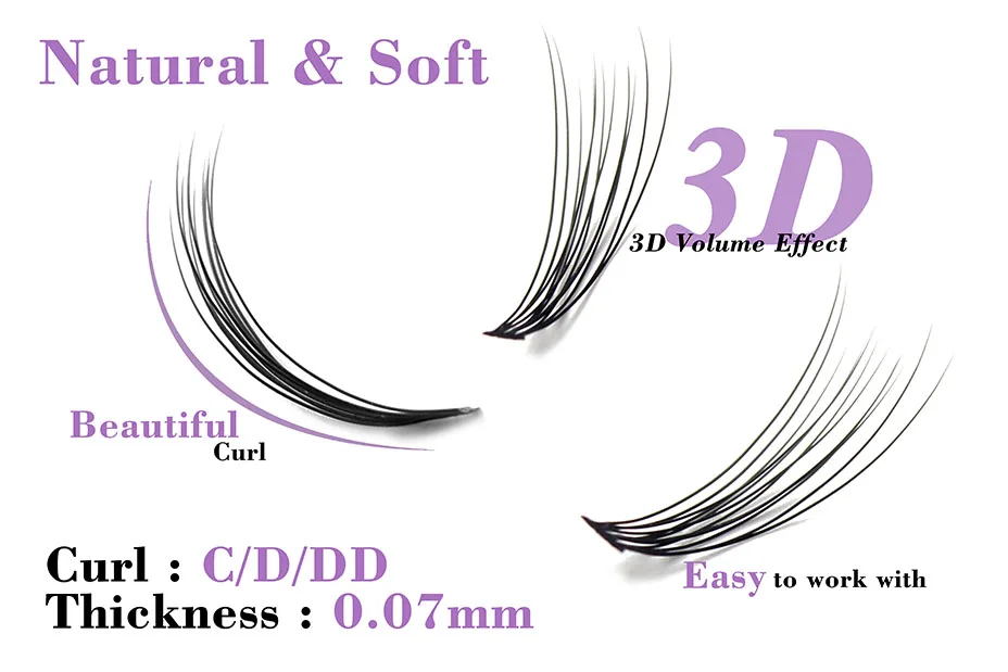 Kimcci C/D/DD Curl 8-12 Mix 3D норка наращивание ресниц натуральный русский объем накладные макияж ресниц искусственные накладные ресницы Cilias