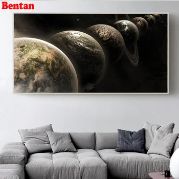 

Diamond Painting Universe Planet DIY Diamond Embroidery Cross stitch diamond mosaic Wall Picture Long Banner Living Room Decor