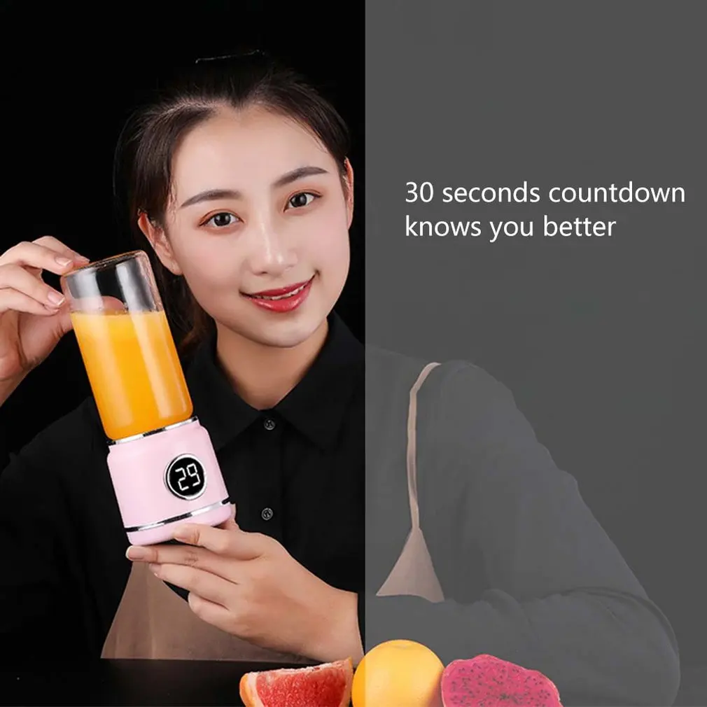 6-leaf USB Charged 420ML Portable Juice Press Juice Extractor USB Rechargeable Smart Healthy Juice Cup