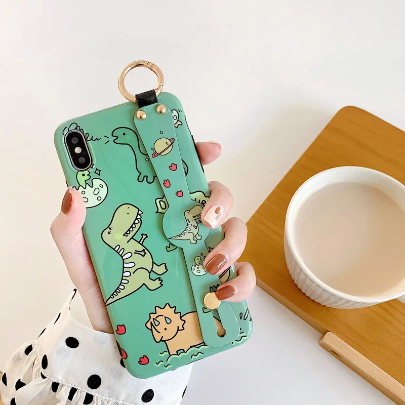Чехол для телефона с ремешком на запястье iPhone XR, 8 plus, блестящая сторона Mate20