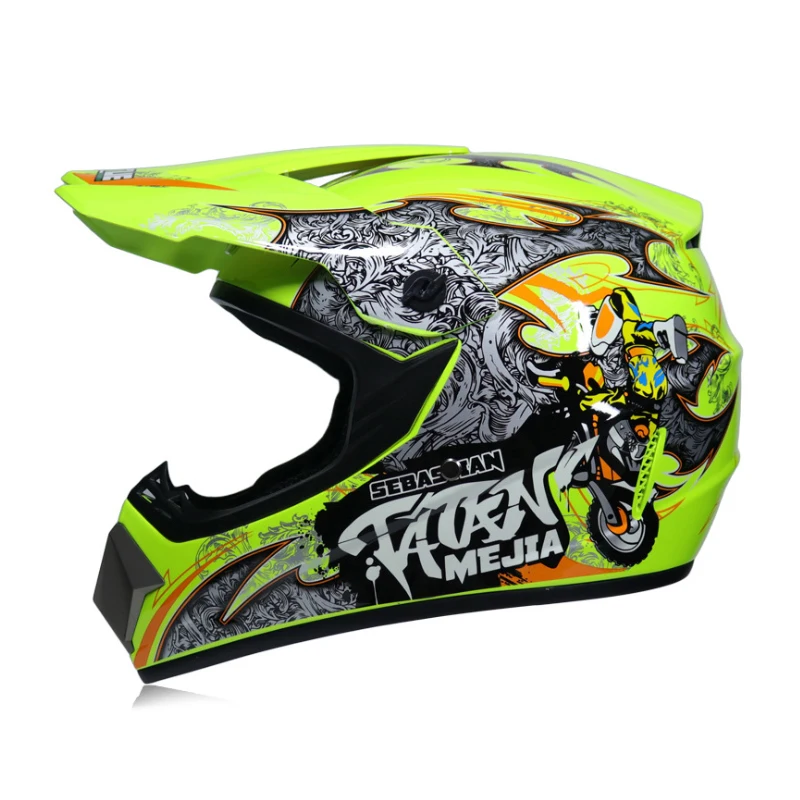 Профессиональный Гоночный Кроссовый шлем hors route Casque Moto Capacete Moto Casco внедорожный мультяшный детский мотоциклетный шлем - Цвет: C35