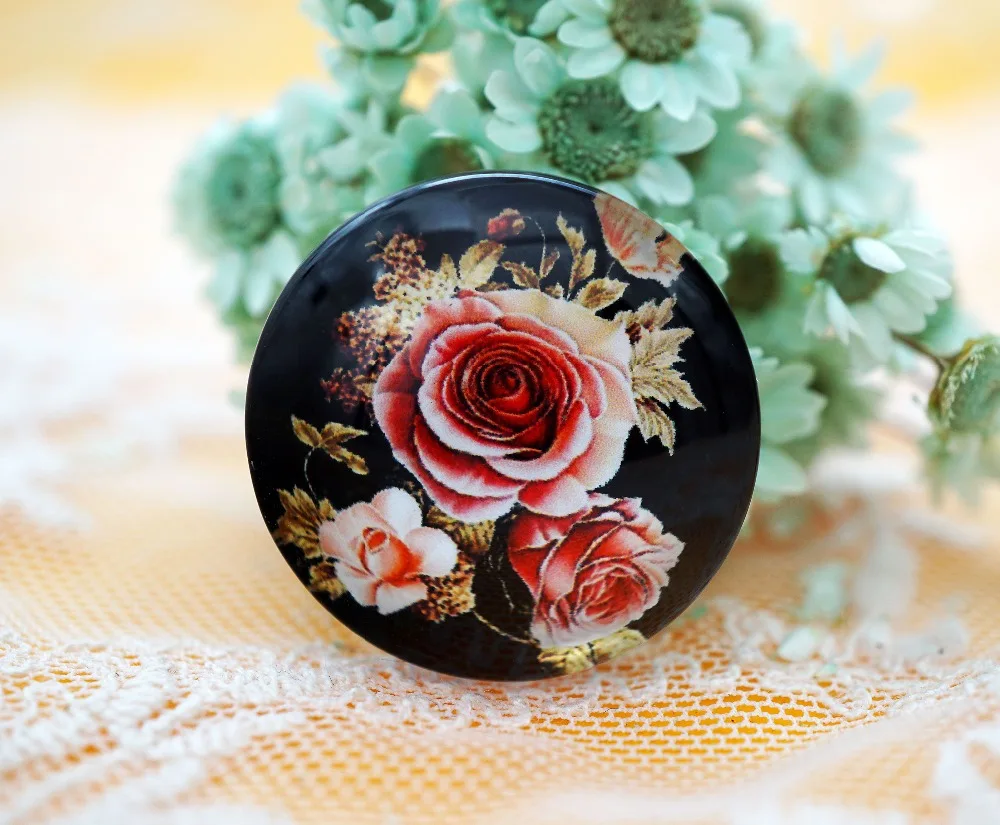 

Round 8-35MM Flower Glass Cabochon for make bracelet necklace Jewelry for women 2019 earring pins brooch craft supply