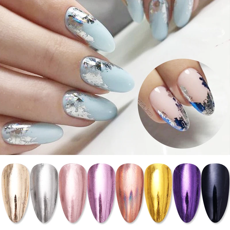 

Mirror Metallic Nail Foils Laser Holographic Nail Slider Adhesive Starry Transfer Sticker Manicure Design Nail Art Decoration