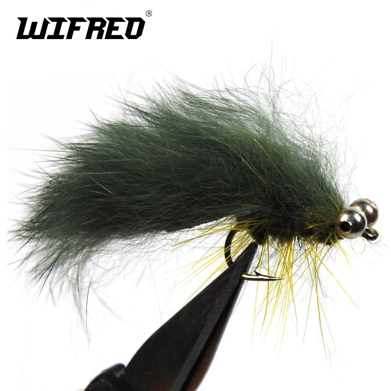 Cats Whisker Zonker Lure 6 Green And White Trout Fly