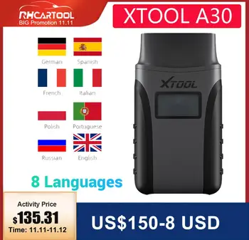 

XTOOL Anyscan A30 All system car detector OBDII code reader scanner for EPB Oil reset OBD2 diagnostic tool Best Than Elm327