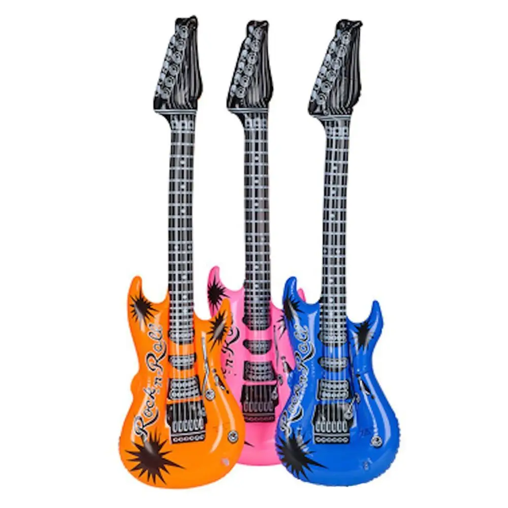 2020 New Arrival Children Kids Rock Roll Fashion Inflatable Toy Air Filler Guitar PVC Birthday Creative 5