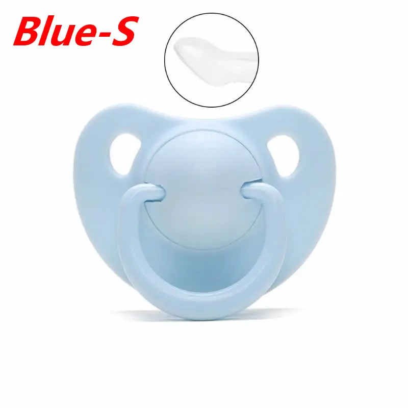 Blue-S Соски-пустышки, силиконовые соски для новорожденных, Детские Ортодонтические пустышки для мальчиков и девочек, новинка 19QF - Цвет: Blue-S