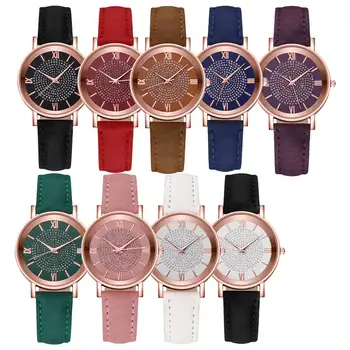 

Fashion Women Watch Rhinestones Inlaid Round Dial Analog Quartz Watch Wrist Watches for Women Wrist Watch Ladies Quartz Watch