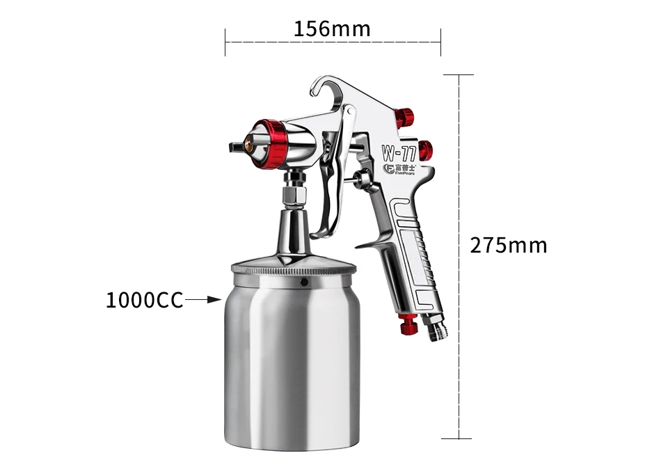 FivePears Профессиональный пистолет-распылитель W71/W77 1,3/1,5/1,8/2,0/2,5/3,0 мм Пневматический аэрография инструменты для мебели и автомобилей