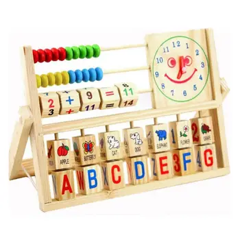

Wooden Abacus Learning Stand Kids Counting Cognition Board Educational Math Toy K92D