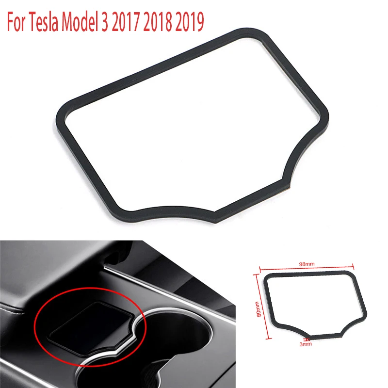Автомобильная консоль ключ положение двигателя карты запуска для Tesla модель 3 держатель украшение остановит карту от скольжения