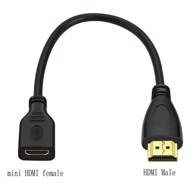 Adaptateur Mini HDMI mâle (Type C) et Micro HDMI mâle (Type D) vers HDMI  femelle (Type A) (Noir) à prix bas