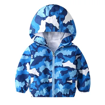 

New Spring Autumn Infant Baby Boys Coat Casual Printed Windbreaker Kids Jacket Coat Fashion Thin Jacket Hooded Children Clothes