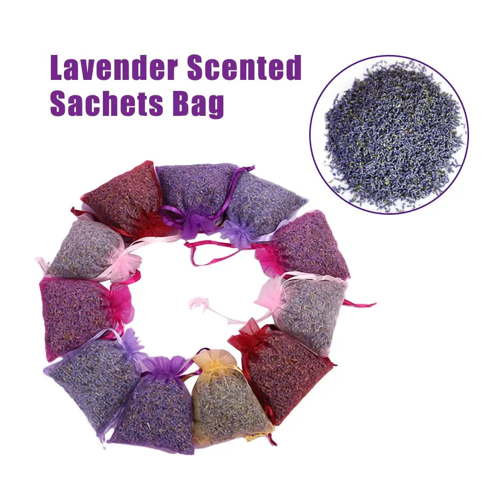 15Pcs Lavender Scented Sachets Bag For Closets Drawers Durable Multi-purpose Filled With Naturally Dried Lavender Flower Buds