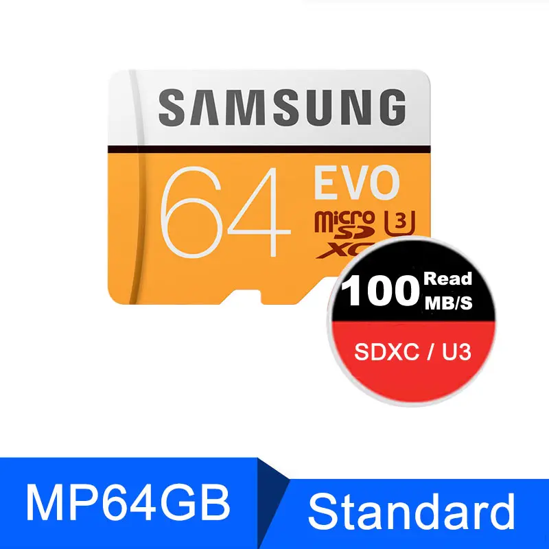 MP64G U3 Class10 SAMSUNG Micro SD 128 Гб 64 ГБ 32 ГБ карта памяти 256 Гб класс 10 Microsd SDHC/SDXC TF C10 с OTG кардридер заголовок sd-карта 512 ГБ - Емкость: MP64G U3 Class10