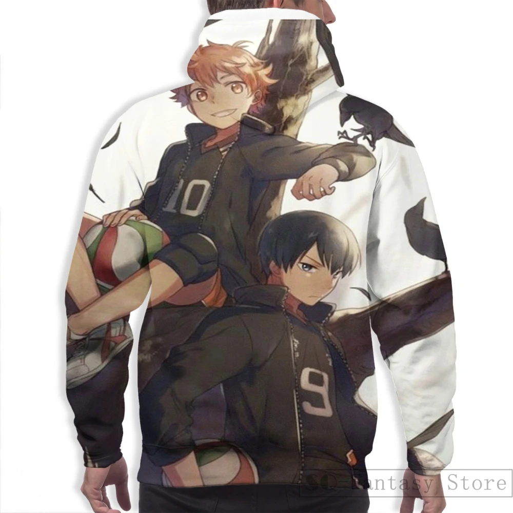 Мужские толстовки, свитшоты для женщин забавные haikyuu! Повседневная Толстовка с капюшоном и принтом