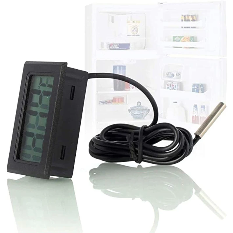 Sensor Humidity Digital LCD Thermometer Temperature Monitor External Probe for Fridge Freezer Refrigerator Aquarium Fahrenheit (4)