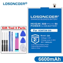LOSONCOER S99 6600mAh новейшая продукция литий-ионная резервная батарея для телефона HOMTOM S99 батарея мобильного телефона+ Подарочные инструменты