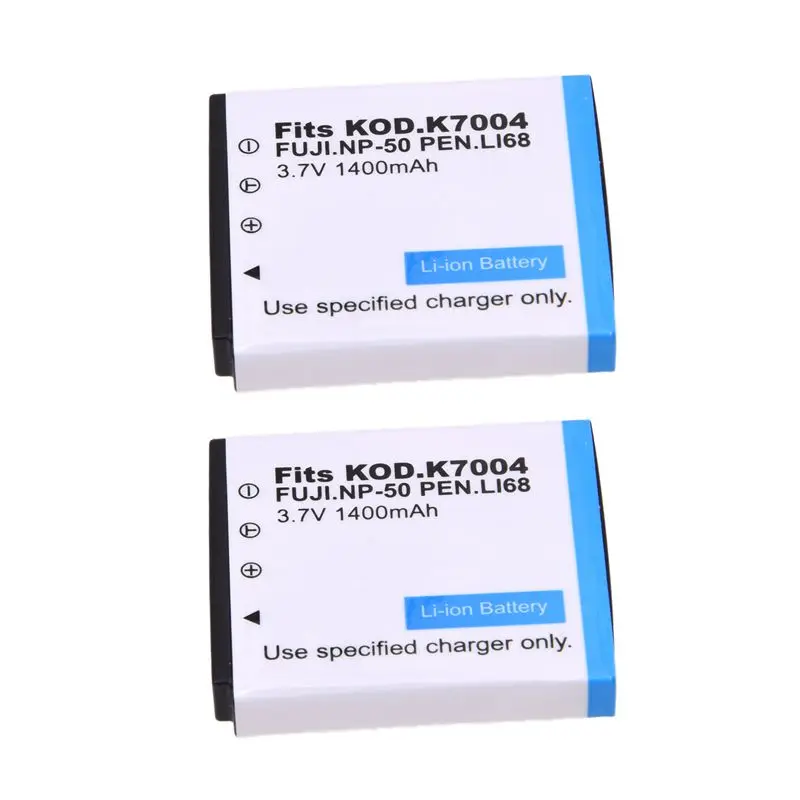 2x полностью декодированный Батарея для цифровой фотокамеры Fuji NP-50 NP-50A Fuji F300EXR F600EXR F75EXR F70EXR