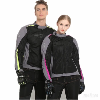 

SSPEC Summer Mesh Motorcycle jacket Motocross Protective Gear Auto Racing jacket Outdoor Sportswear coat locomotive Couple wear