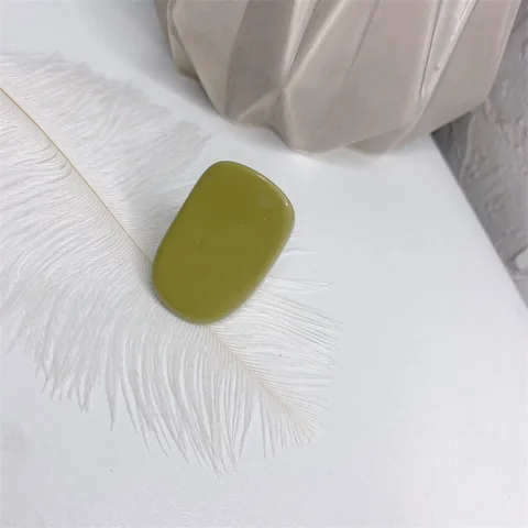 New Statement Resin Rings Ins Handmade Geometric Transparent Candy Color Ring For Female Jewelry Korea Acrylic Jewellery