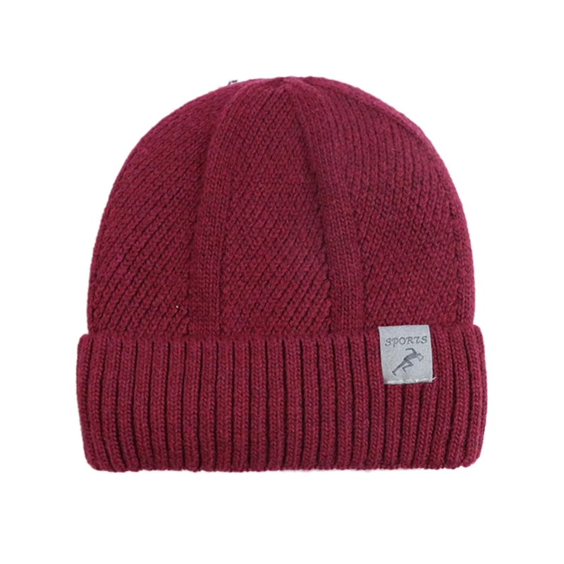 Теплые зимние шапки для женщин, Вязанные шерстяные Твист Skullies Beanie, модная однотонная шерстяная шапка Skullies