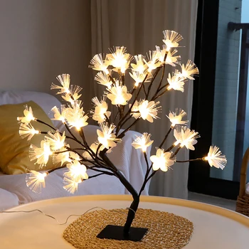 

24/36/48 LED Tree Light Adjustable Branch Modern Night Lamp Desktop Home Decor Centerpieces Artificial Tree Lighting Lantern