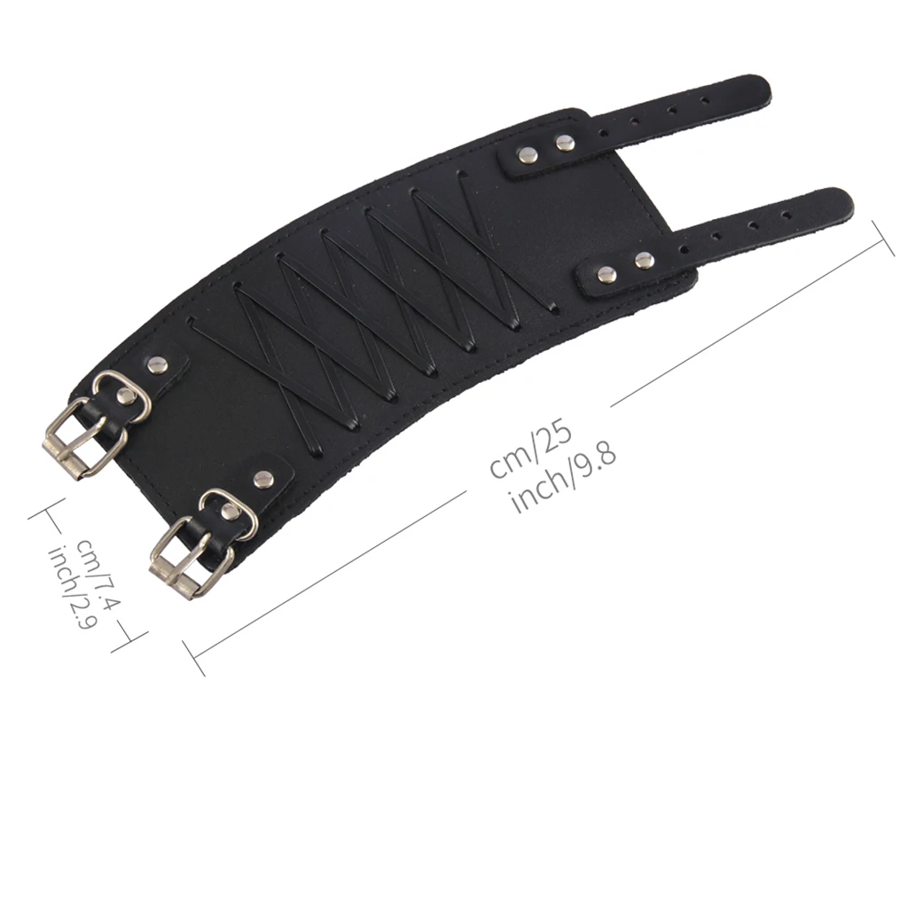PU Leather Arm Armor Cuff Wristband Gauntlet Arm Guards Bracelet Women Men