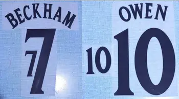 

2002 home England OWEN BECKHAM name numbering nameset patch badge