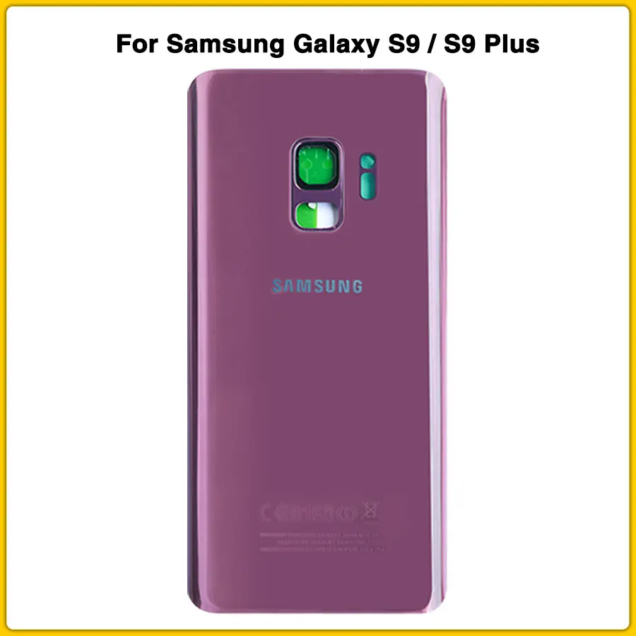 Чехол на заднюю панель S9 для samsung Galaxy S9 G960 S9 Plus S9+ G965F, задняя крышка на батарейку, задняя крышка на дверь, стекло с наклейкой