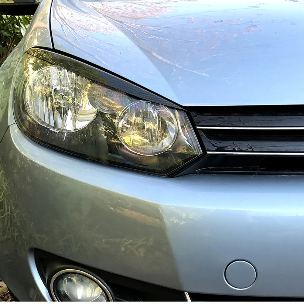 2 шт., для Volkswagen VW Golf 6 MK6 VI, аксессуары для стайлинга автомобилей, фары, брови, веки, накладка, Декоративная полоса, автомобильные наклейки